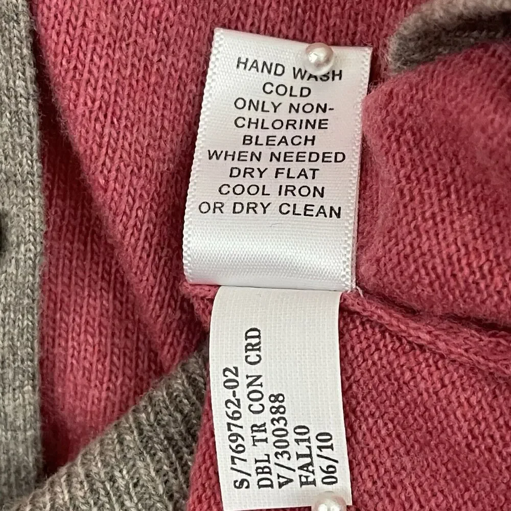 Banana Republic Cardigan Sweater Womens Size Large Pink Button Up Wool Cashmere - Picture 11 of 12